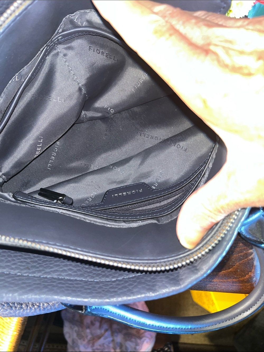 Pebbled Leather Crossbody Satchel in Gray Pebbled - Picture 10 of 14